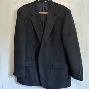Palm Beach‎ Mens 46R Black Suit Jacket Wool/cashmere Blazer